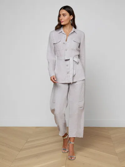 L'agence Samaya Linen Jacket In Multi