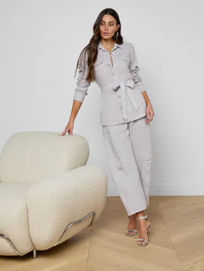 L'agence Samaya Linen Jacket In Multi