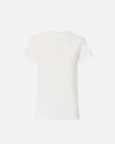 Pinko White Embossed Logo T-shirt In White