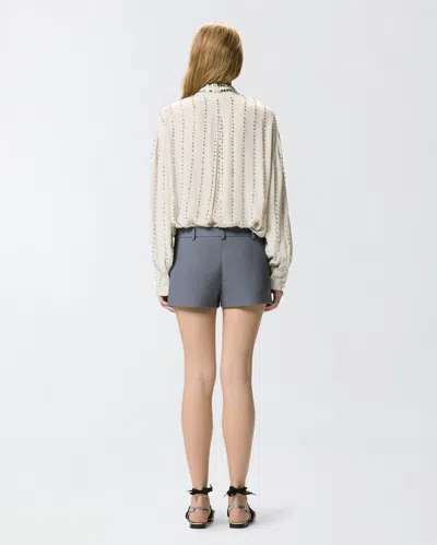 Pinko Camicia Leggera Con Righe Gioiello In Neutral