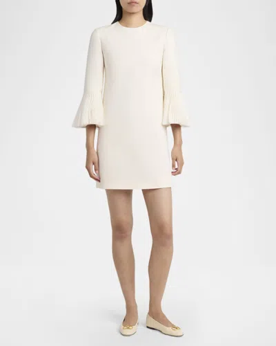Valentino Garavani Vlogo White Lamb Leather Goat Leather Classic Ballet Flats In Multi