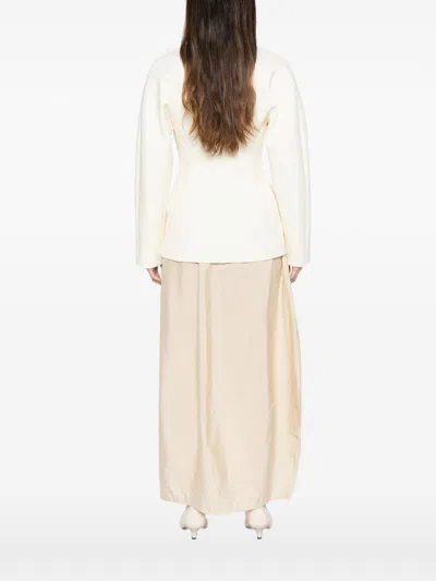 Jacquemus Chale Wool Blend Single Breasted Jacket In White