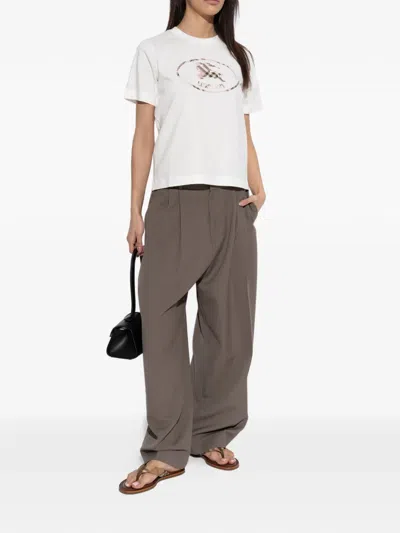 Burberry Check-pattern Sandals In Brown