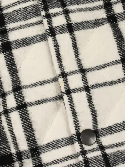 Pre-owned Balenciaga 2000s Check Wool Jacket In White