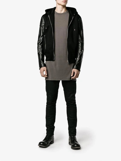 Shop Rick Owens Silk Blend Long T-shirt