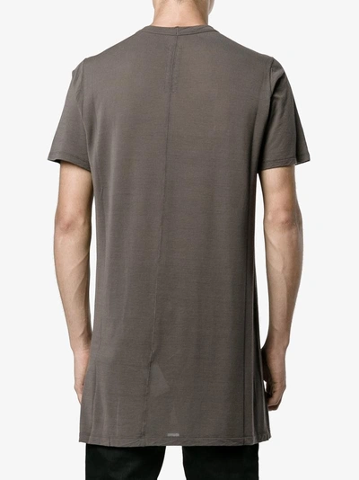 Shop Rick Owens Silk Blend Long T-shirt