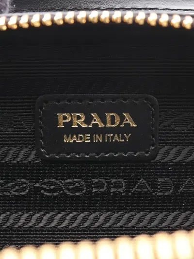 Pre-owned Prada 2020s Mini Triangle Clutch Bag In Black