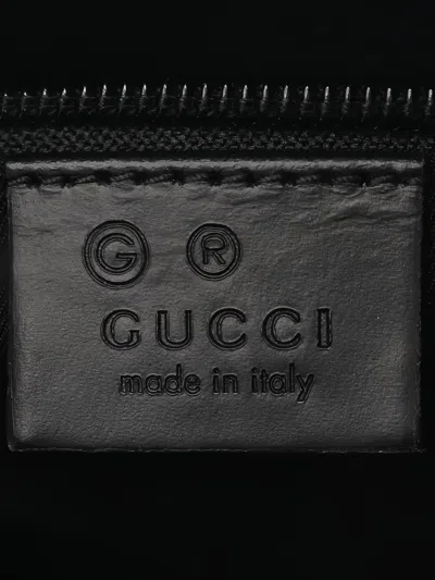 Pre-owned Gucci 2010s Techno Web Leather Backpack In Black