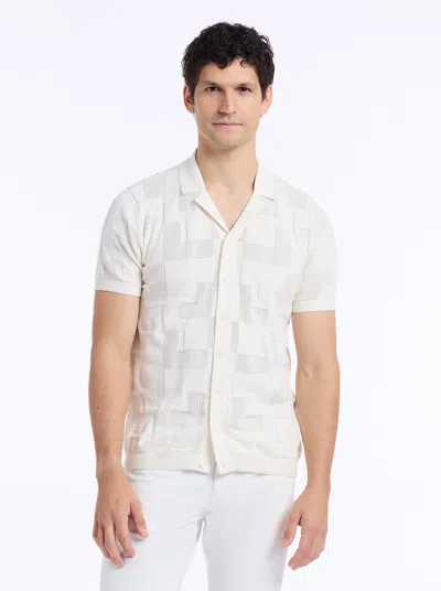 Robert Graham Drayford Short Sleeve Sweater In White