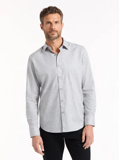 Robert Graham Cheslyn Geometric Print Stretch Cotton Button-up Shirt In Gray