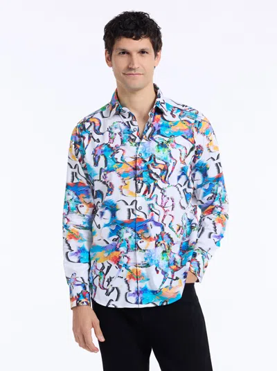 Robert Graham Mane Event Stretch Cotton Button-up Shirt In Multi