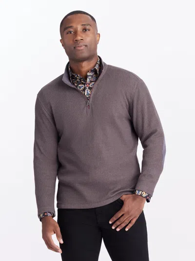 Robert Graham Shepton Quarter Zip Knit Pullover In Gray