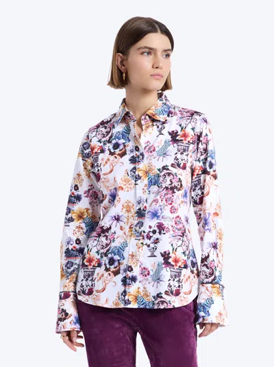 Robert Graham Priscilla Long Sleeve Woven Shirt In Multi