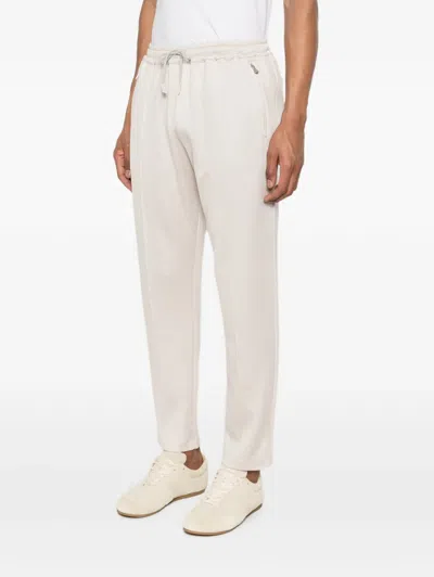 Eleventy Drawstring Zip-pocket Track Pants In Neutral