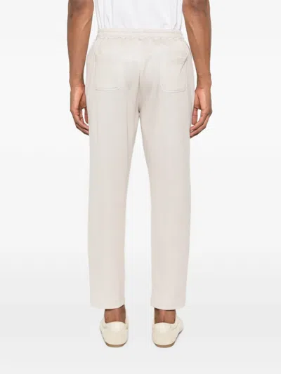 Eleventy Drawstring Zip-pocket Track Pants In Neutral
