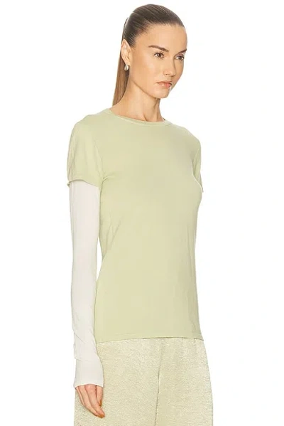 Alfie Double-layer T-shirt In Neutral