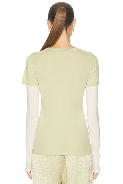Alfie Double-layer T-shirt In Neutral