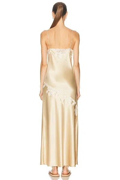By Malene Birger Vera Lace-detailed Slip Midi Dress In Gold