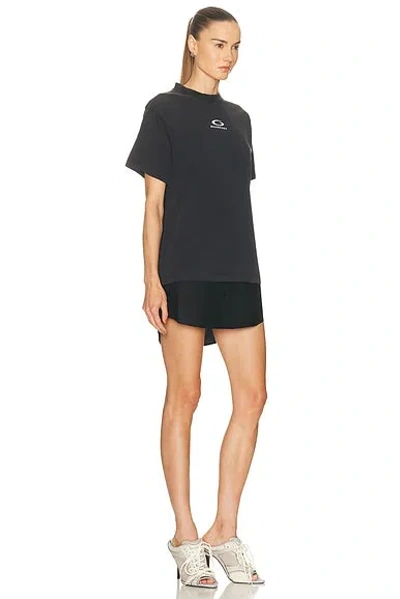 Balenciaga Women Hybrid T-shirt Dress With Sport Icon Logo In Black