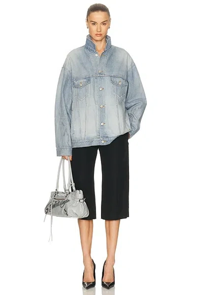 Balenciaga Regular Jacket In Blue