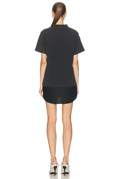 Balenciaga Women Hybrid T-shirt Dress With Sport Icon Logo In Black