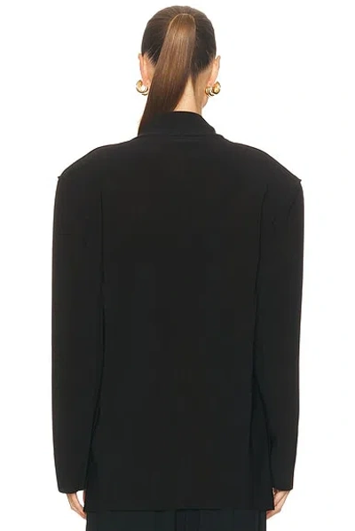 Norma Kamali Oversized Single Breasted Jacket In Black