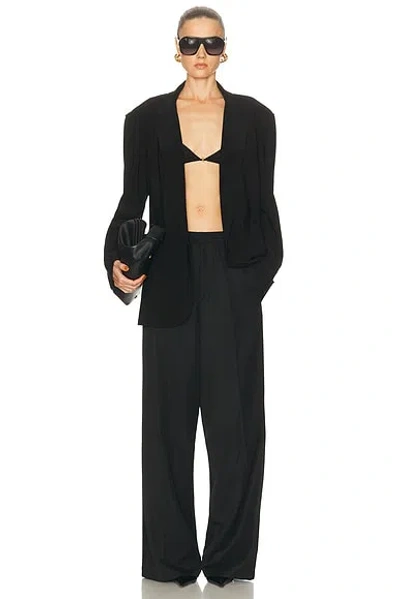 Norma Kamali Oversized Single Breasted Jacket In Black