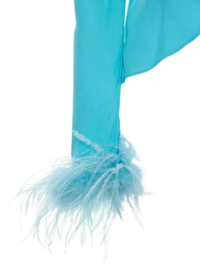 Giuseppe Di Morabito Feather Patchwork Cover-up In Blue