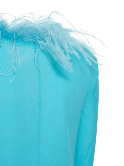 Giuseppe Di Morabito Feather Patchwork Cover-up In Blue
