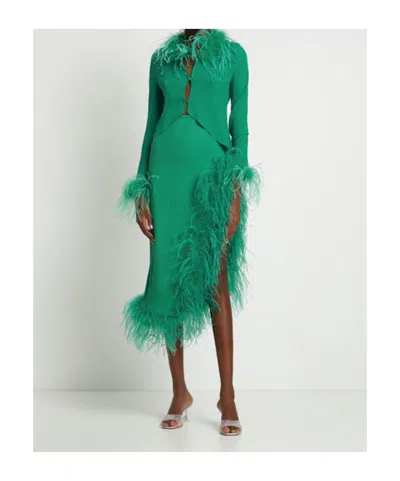 Giuseppe Di Morabito Feather Patchwork Cover-up In Multi