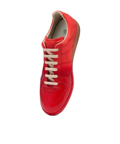Maison Margiela Red Replica Sneakers In Multi