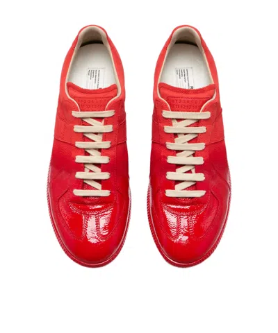 Maison Margiela Red Replica Sneakers In Multi