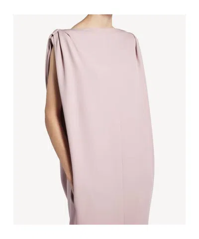 Balenciaga Gathered-shoulder High-neck Midi Sack Dress In Pink