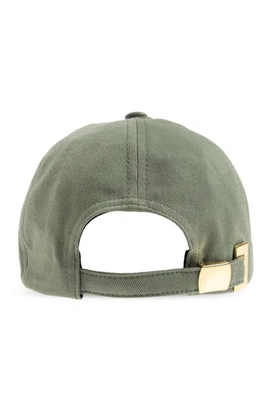 Balmain Logo Embroidered Baseball Cap In Purple