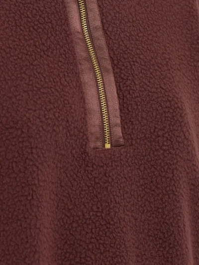 Varley Roselle Recycled Polyester Fleece Half Zip Pullover In Brown