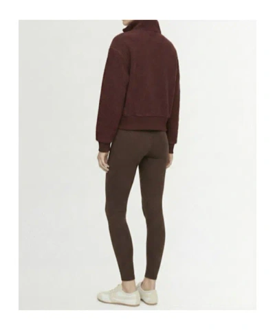 Varley Roselle Recycled Polyester Fleece Half Zip Pullover In Brown