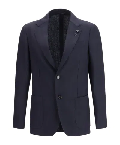 Lardini Single-breasted Blazer In Blue