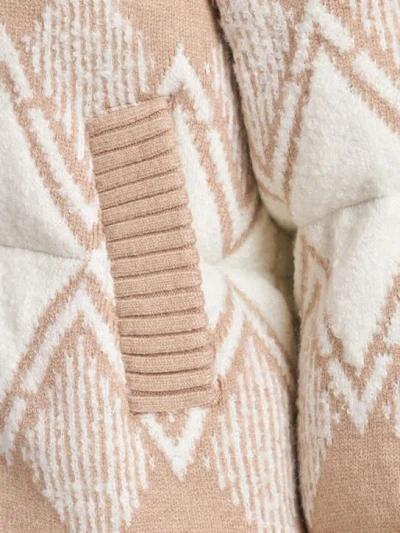Varley Belinda Padded Fair Isle Knitted Jacket In Neutral