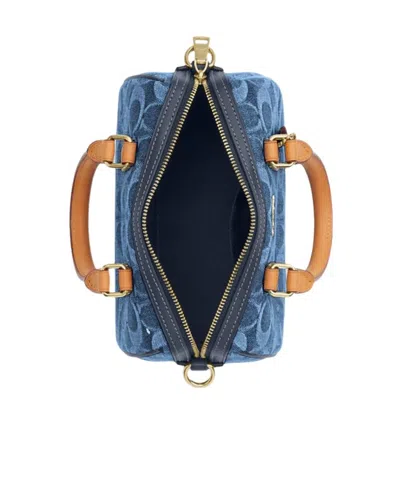Coach Mini Rowan Crossbody Bag In Signature Denim In Blue | ModeSens