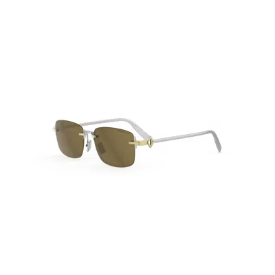 Dior Eyewear Cd Diamond Rectangle Frame Sunglasses In Orange