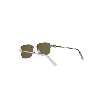 Dior Eyewear Cd Diamond Rectangle Frame Sunglasses In Orange