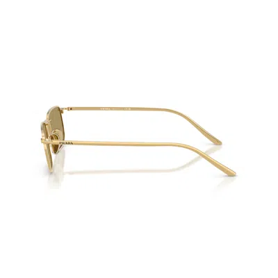 Prada Rectangle-frame Sunglasses In Gold