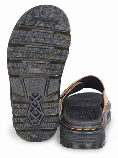 Dr. Martens Zebzag Suede Platform Slides In Brown