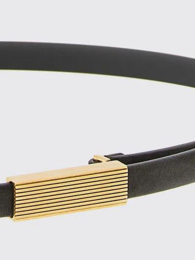 Khaite Brown Empire Solid Belt In Neutral