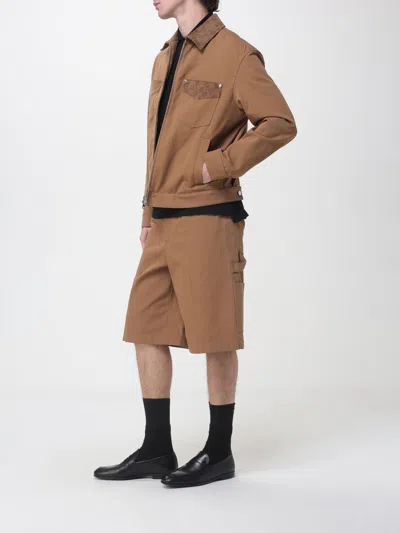 Gucci Blazer Camel Patterned Collar Buttoned Flap Pockets In Brown