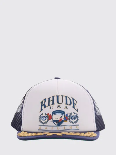 Rhude Usa Sailing Icon Trucker Hat In Blue