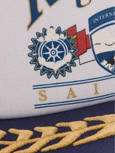 Rhude Usa Sailing Icon Trucker Hat In Blue