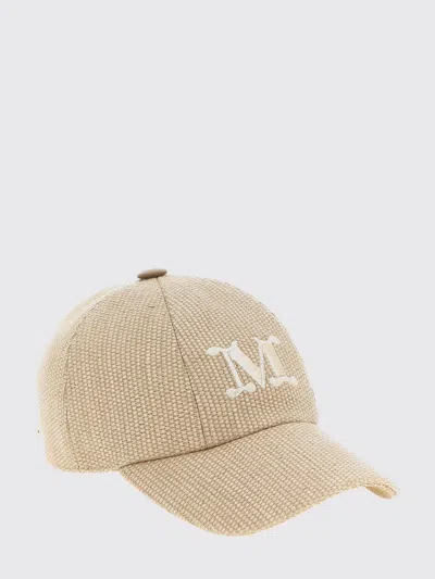 Max Mara Sand Raffia Circense Baseball Cap In Green