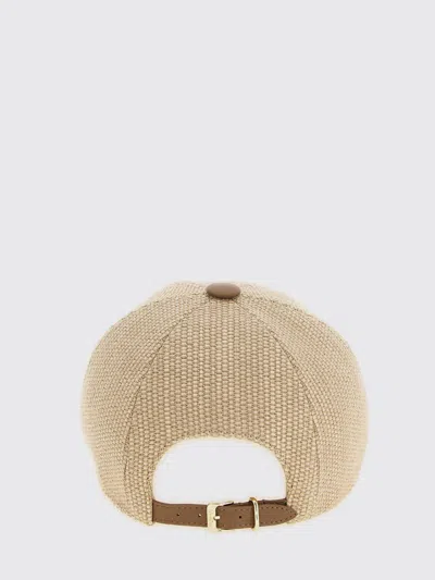 Max Mara Sand Raffia Circense Baseball Cap In Green