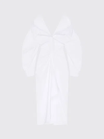Givenchy Off-the-shoulder Cotton Poplin Midi Shirt Dress In White